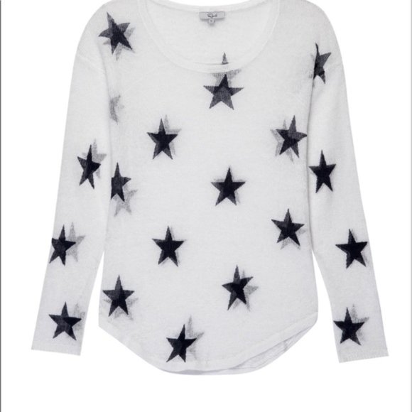 Rails Perri White Navy Stars NWOT Trendy Sweater - Picture 2 of 8